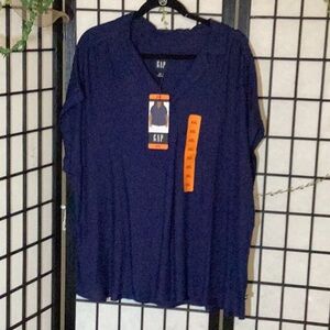 GAP Navy Blue V-Neck Top